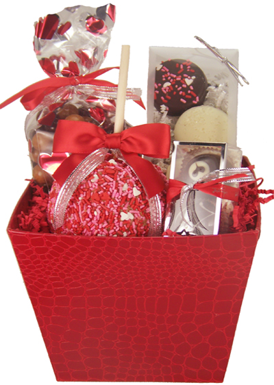 Small Clear Candy Bags on Small Sweetheart Valentine S Day Gift Basket