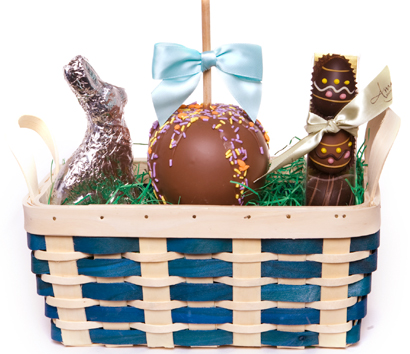 Gourmet Spring Blue Belgian Chocolate Gift Basket