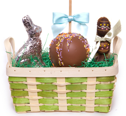 Gourmet Spring Green Belgian Chocolate Gift Basket