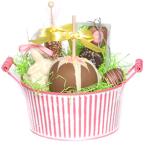 Gourmet Pink Easter Gift Basket