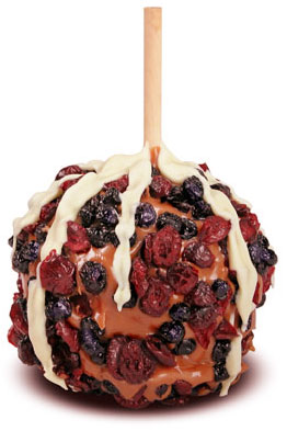 Red, White & Blue Caramel Apple W/Belgian Choc