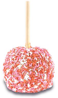 Valentines Sprinkle Caramel Apple